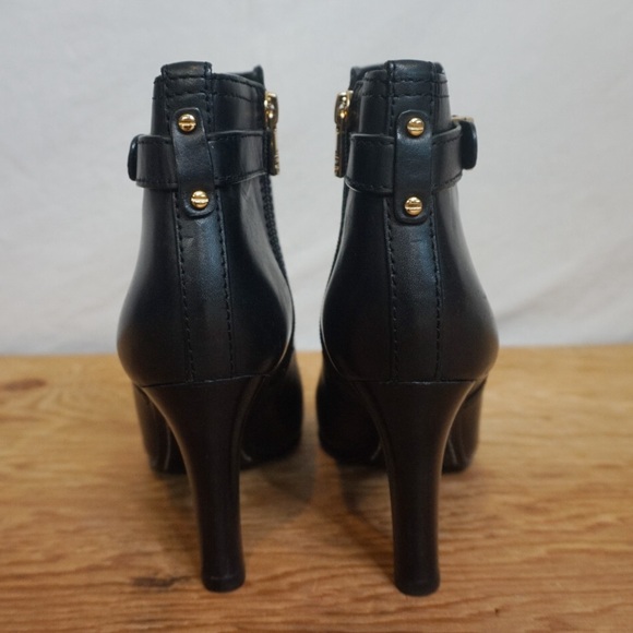 tory burch bristol 85mm equestrian bootie with side zip in black size 7 - Picture 7 of 13